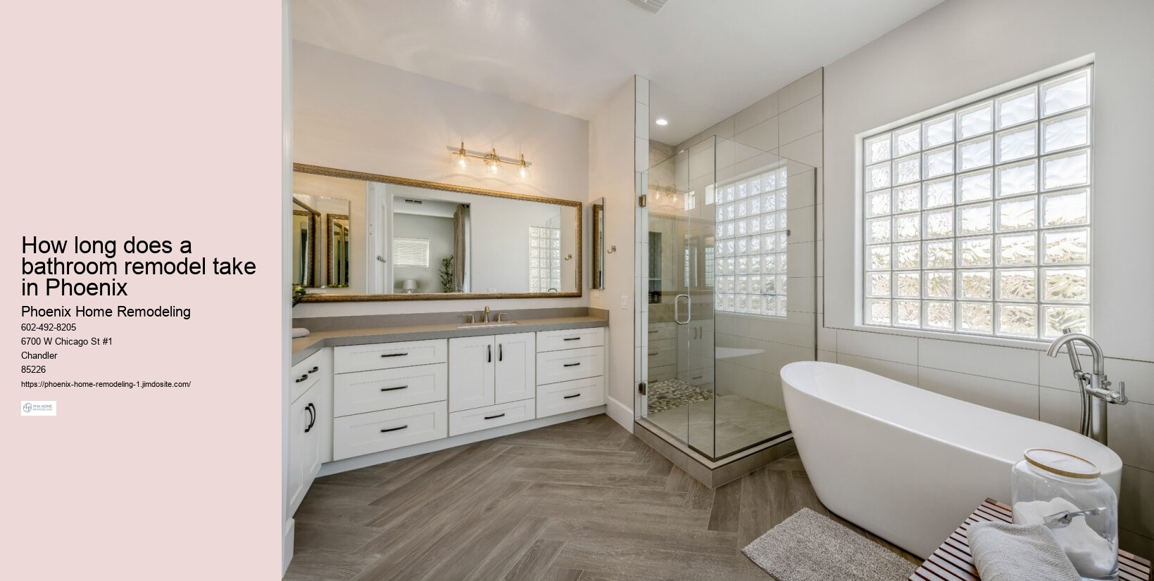 How long does a bathroom remodel take in Phoenix