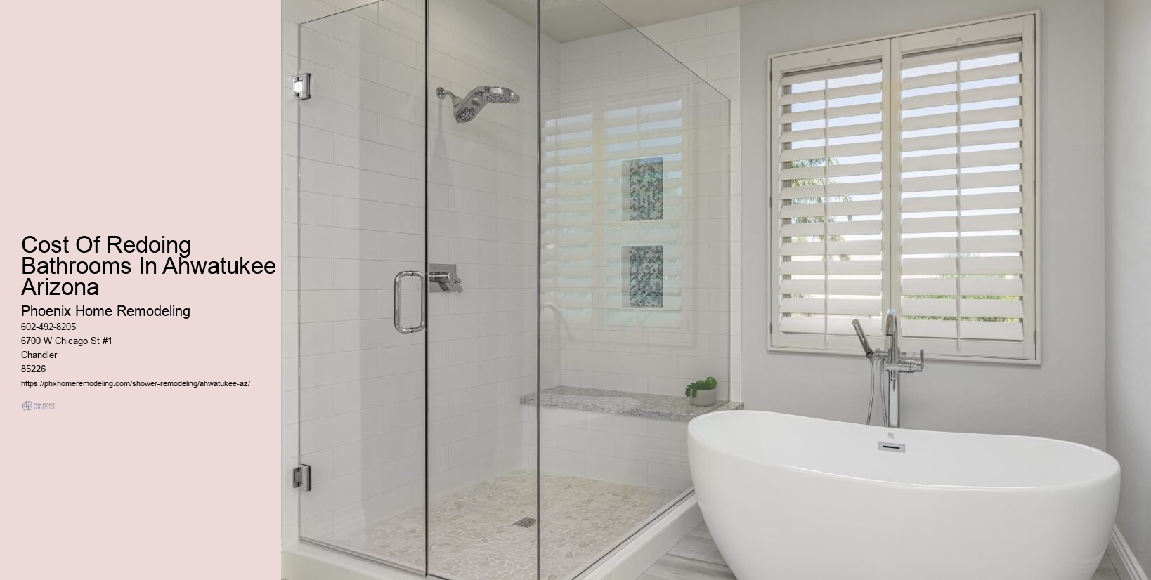 Cost Of Redoing Bathrooms In Ahwatukee Arizona