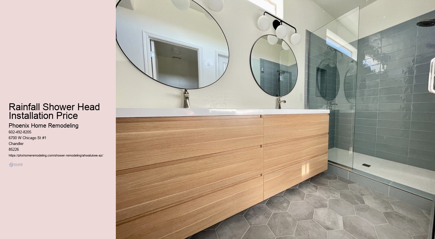 Rainfall Shower Head Installation Price