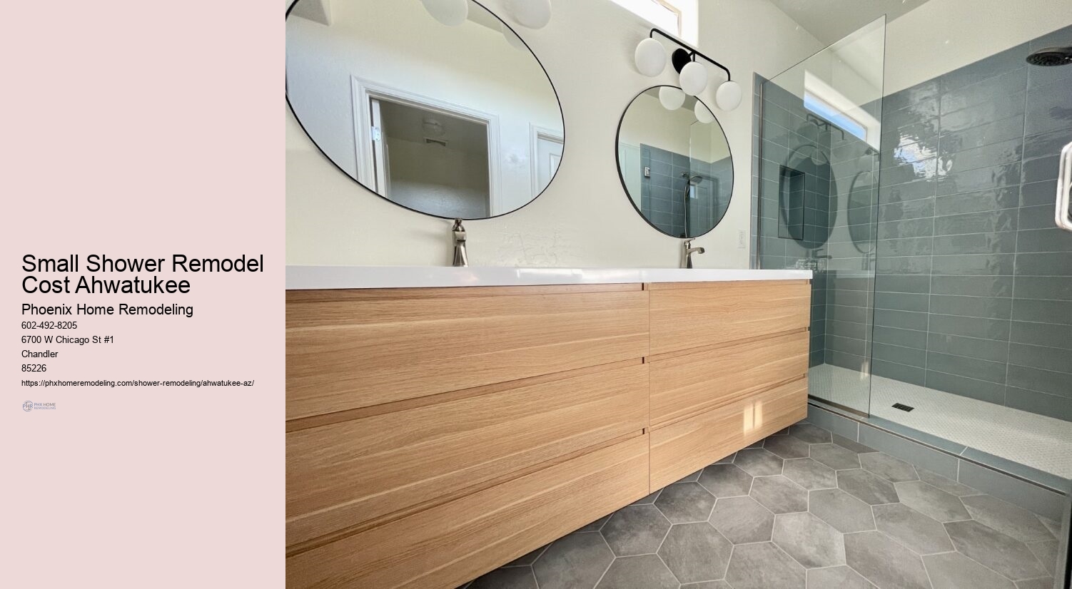 Small Shower Remodel Cost Ahwatukee